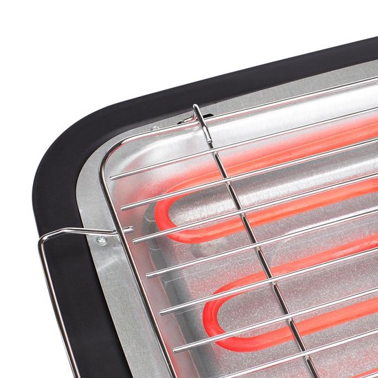 Barbecue électrique Tristar BQ-2883 avec support – Barbecue sur pied et de table – 2 000 W – Noir - Idéal pour le balcon ou le camping
