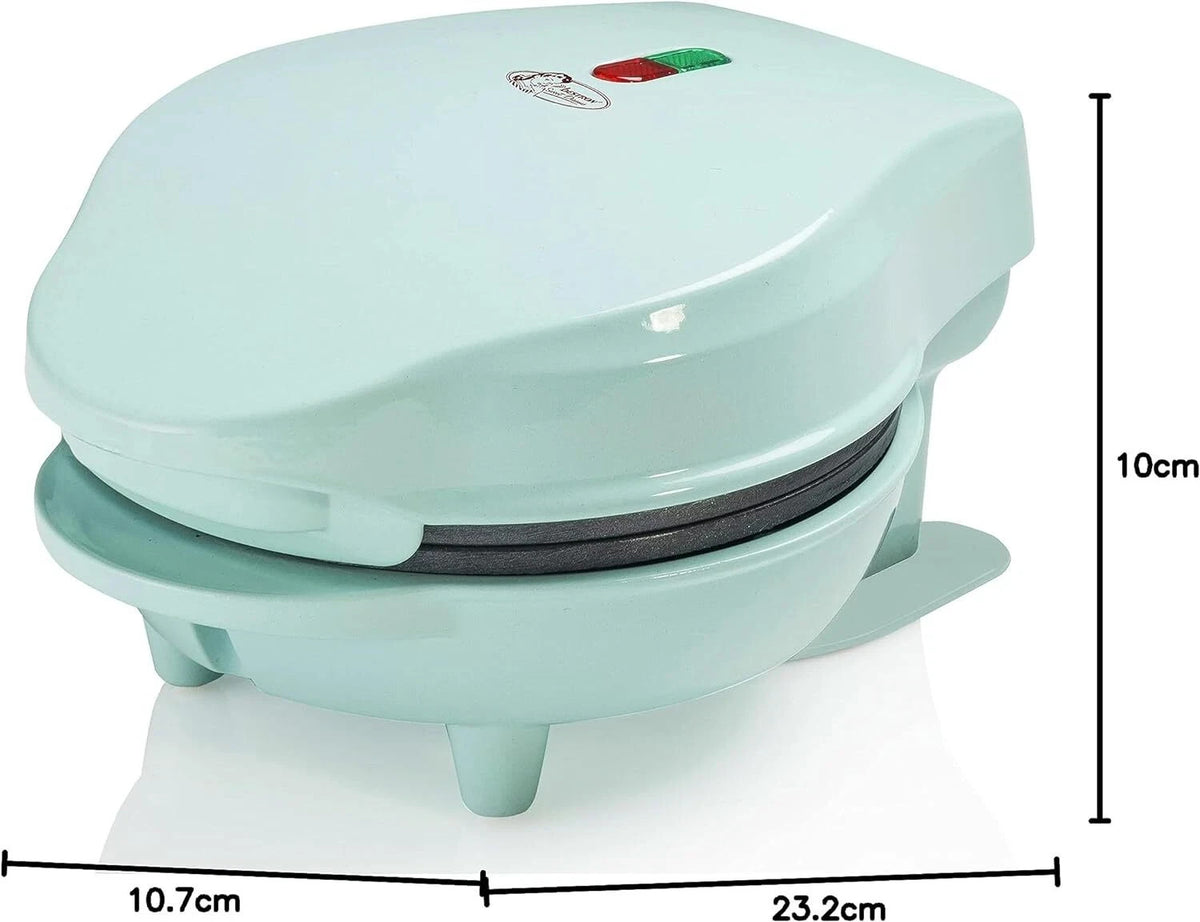 Mini-gaufrier Bestron Sweet Dreams AMWE600G 550 W - Réglage de la température - Gaufres de Ø 10 cm - Menthe