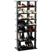 Étagère à chaussures Coast - 7 niveaux - double rangée - noir - 47 x 25,5 x 110 cm