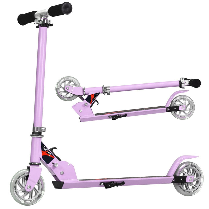 Trottinette Coast pliable à hauteur réglable avec 2 roues clignotantes pour enfants à partir de 4 ans violet