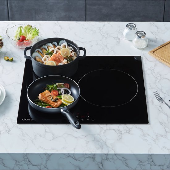 CIARRA CRGBIH3 - Table de cuisson à induction 3 feux - encastrable - 5 600 watts