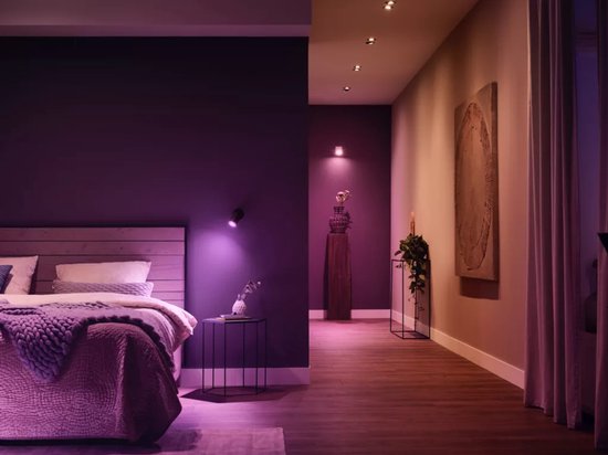 Kit de démarrage Philips Hue - culot GU10 - comprend 1 Hue Bridge Pro, 3 ampoules, 1 DimmerSwitch - lumière blanche et colorée réglable - - éclairage intelligent