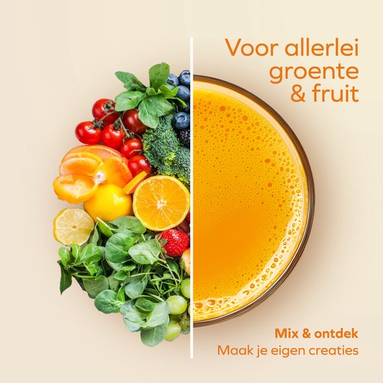 KitchenBrothers Slowjuicer - Vertical - Presse-agrumes - Presse-légumes et fruits - 80 mm - 750 ml - Noir