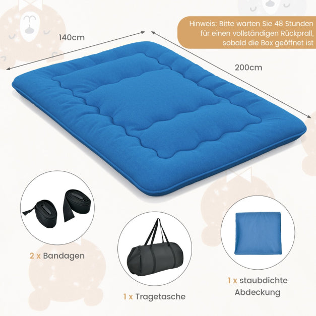 Tapis de sol Coast - Microfibre & polyester - 200 x 90 x 10cm - Bleu