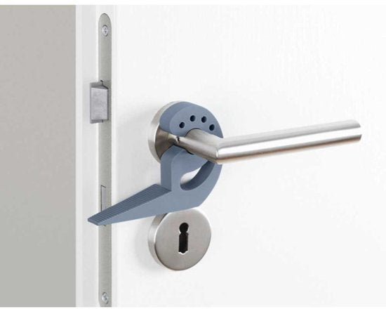 Wenko Butée de porte Multi-stop 11,8 x 7,7 x 2,5 cm, TPR, bleu