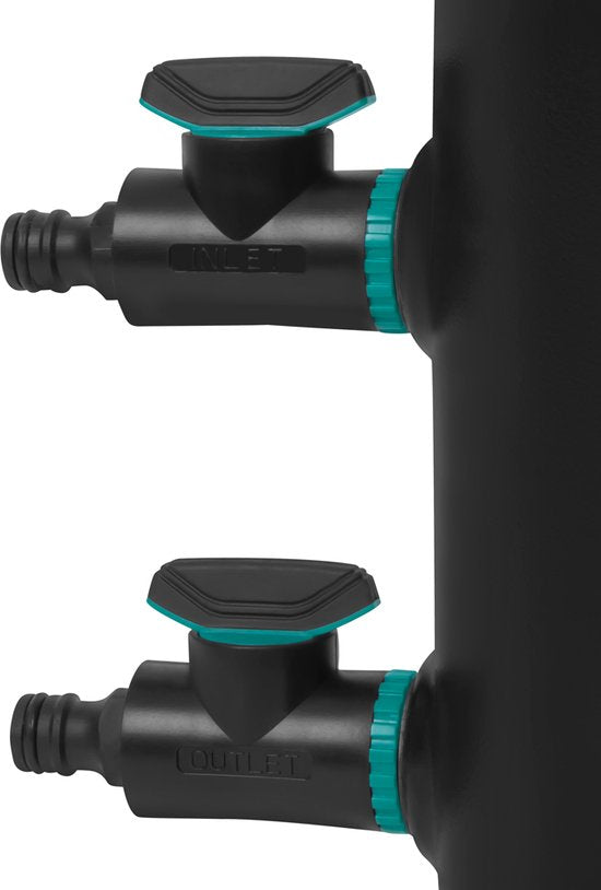 Adoucisseur d'eau VONROC - détartreur portable - adoucit 1000 litres par régénération - Compteur d'eau, bandelettes de test de dureté de l'eau, tuyaux et raccords inclus. - bleu/noir
