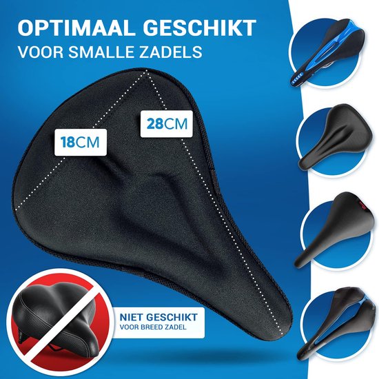 NEXTCOVER® NOUVEAU Housse de selle universelle en gel pour vélo, housse de pluie incluse [mousse à mémoire de forme] - Housse de selle imperméable avec rembourrage multicouche - Housse de selle anti-pluie pour selle de vélo, pour hommes et femmes - Fin