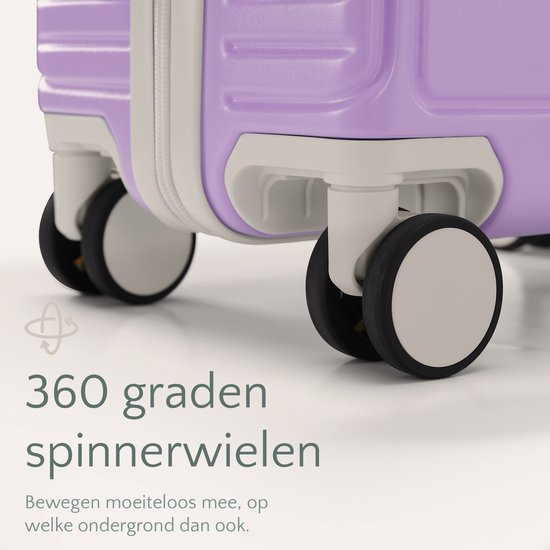 Skycases City Walker - Valise de voyage moyenne 77L - Légère et résistante - Roues pivotantes à 360° - Verrouillage TSA d'origine - Housse de protection et pochette humide incluses - 66 x 45 x 26 cm - Violet