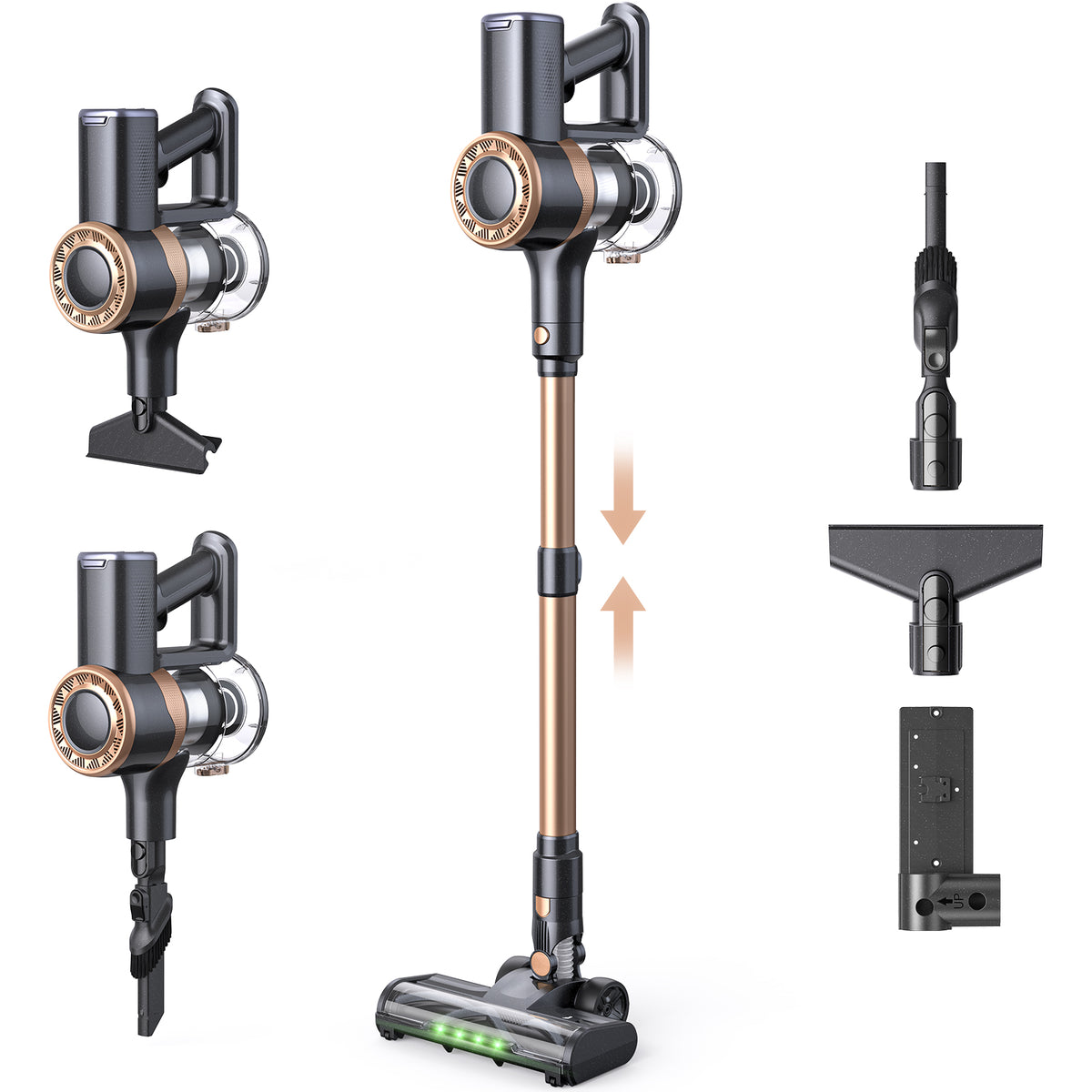 Aspirateur balai sans fil Lubluelu P2 - 30 kPa - noir/bronze