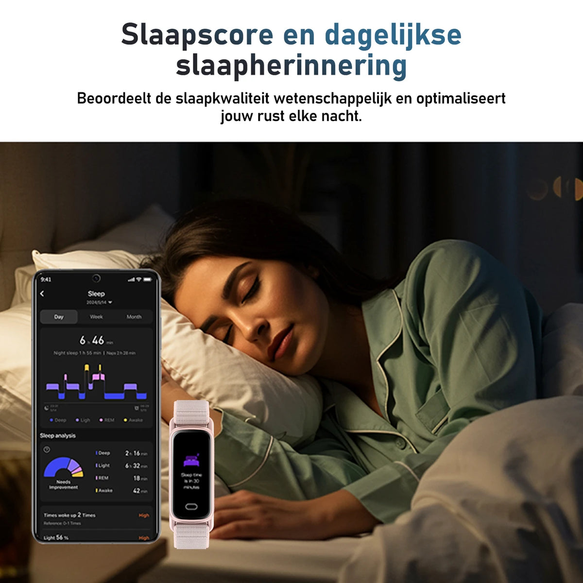Montre connectée FITTEK GTL1 - Recharge magnétique - Rose
