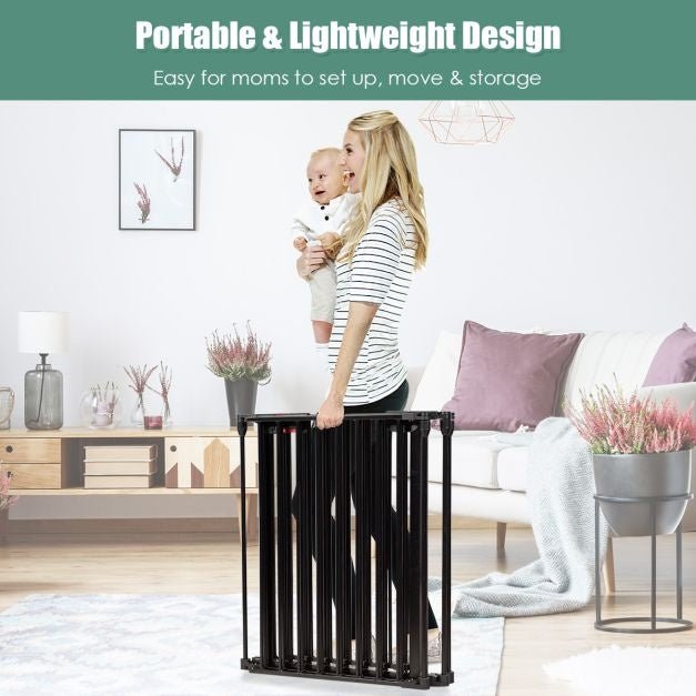 Coffre de sécurité pour bébé Coast - 6 panneaux - 120 x 102 x 74 cm - Noir