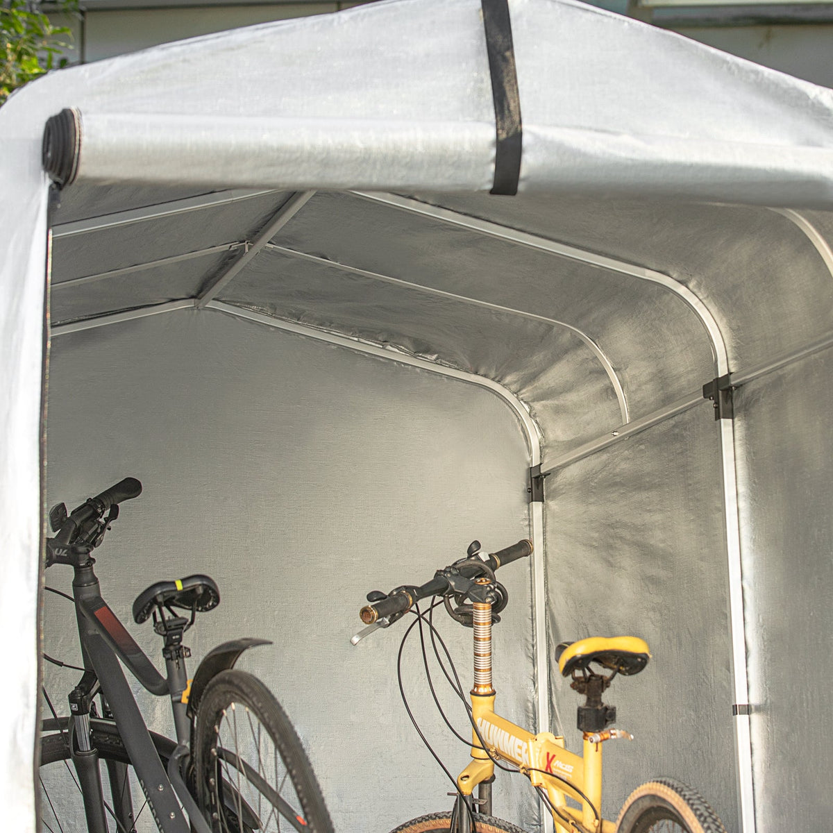Abri de jardin Sobuy KLS11-II-L - Abri de jardin étanche pour vélos et outils - 159 x 165 x 219 cm - Argent