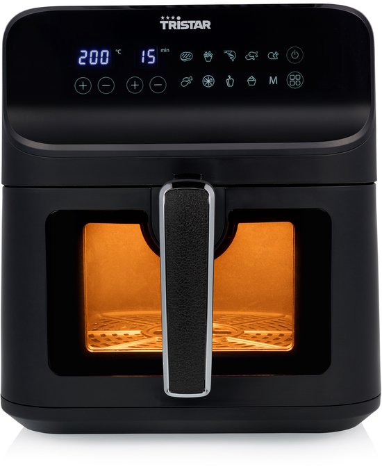 Tristar FR-9037 - Friteuse à air chaud XXL - 6,2 L - Avec hublot - 10 programmes de cuisson - Sans PFAS