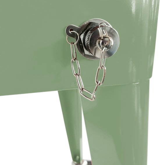 AXI Retro Cooler Vert - Glacière avec couvercle amovible et décapsuleur - Avec 2 roues et un frein - Capacité de 76 L