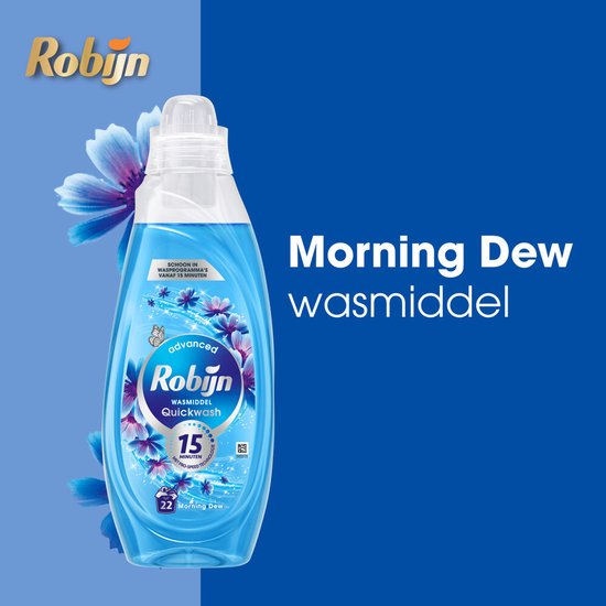 Robijn Advanced Quickwash Lessive liquide Morning Dew 22 lavages 837 ml