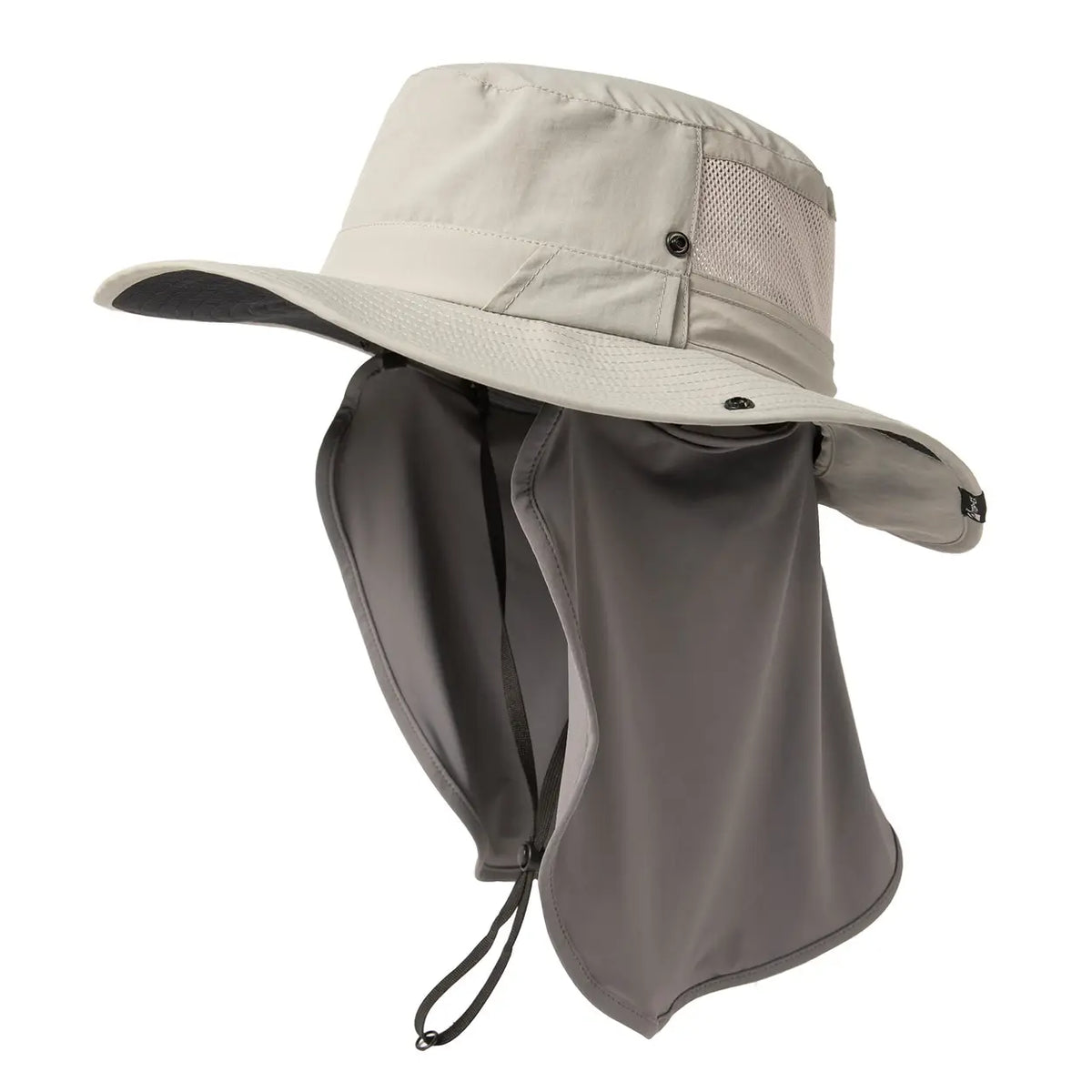 Chapeau de soleil Top-Ex avec rabat de protection pour la nuque - UPF 50+ - M/L 57–59 cm - Gris