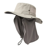 Chapeau de soleil Top-Ex avec rabat de protection pour la nuque - UPF 50+ - M/L 57–59 cm - Gris