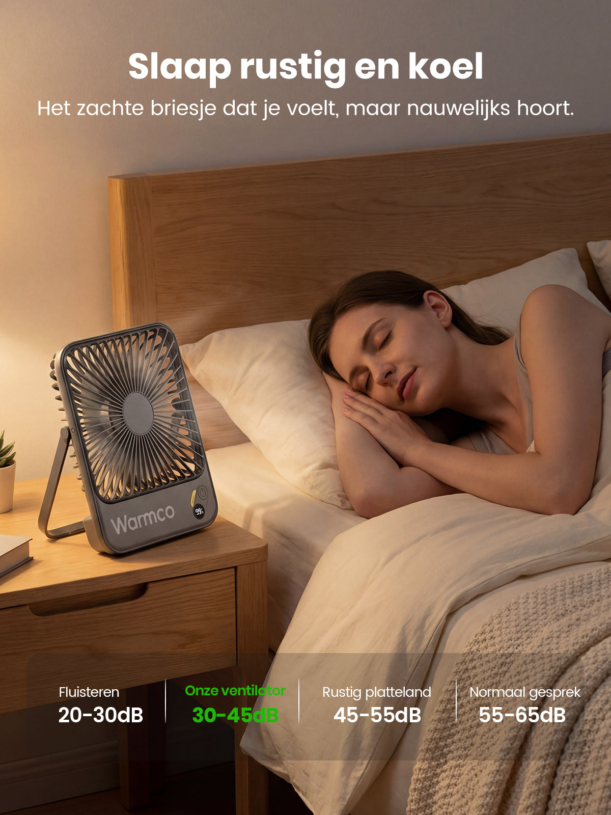 Ventilateur portable Warmco D3 - 7 pouces - 10 000 mAh