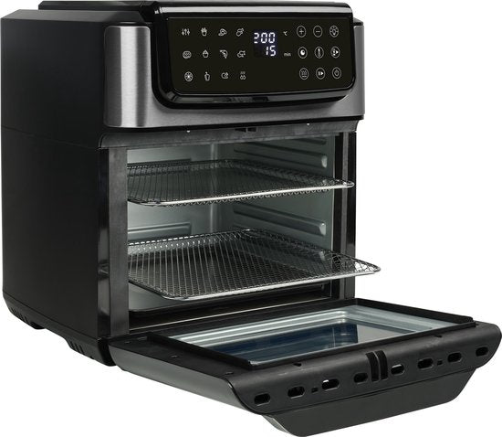 Tristar FR-9074 - Friteuse à air chaud XXL empilable - 9 L - 2 zones de cuisson indépendantes - Double tiroir empilable - 8 programmes de cuisson - 2 400 W - Sans PFAS - Gain de place de 45 % - 6 personnes