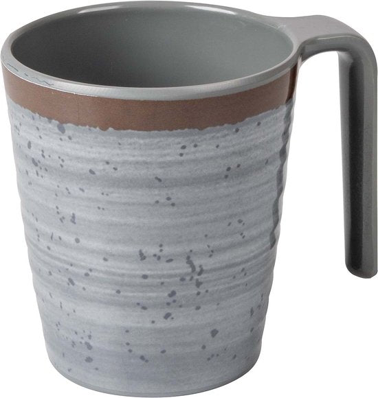 Bo-Camp - Tasse - Halo - L - Mélamine - 4 pièces - Gris