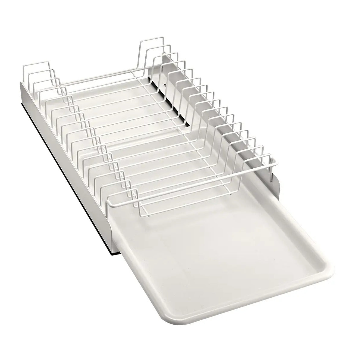 VIVREAL S3825W Égouttoir coulissant avec bac de récupération - 39 x 25,2 x 8 cm