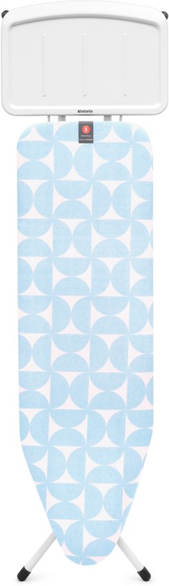 Table à repasser Brabantia Perfect Flow B - avec support pour générateur de vapeur - 124 x 38 cm - Fresh Breeze