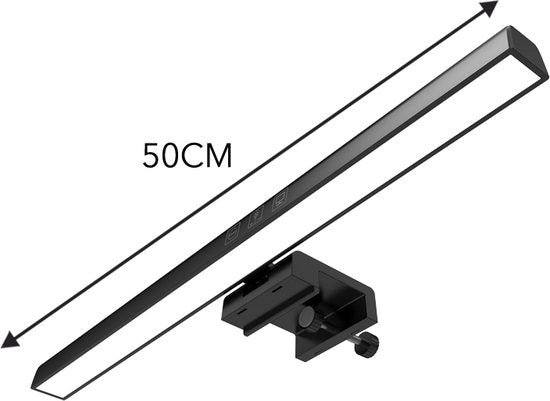 Vlectro - Lampe écran pour ordinateur portable ou PC - Vlectro - 50 cm - Noir