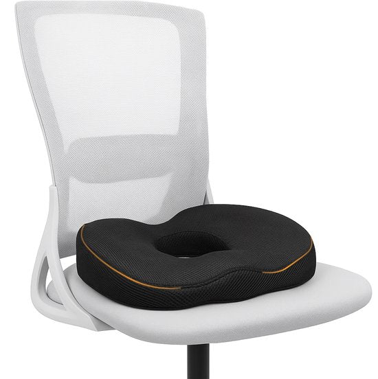 Coussin de siège orthopédique - Coussin en forme de beigne - Rebondissant - Ergonomique - Mousse à mémoire de forme - Pour voiture, chaise de bureau et canapé - Alyze