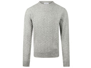 McGregor Cable Crew Neck Sweater Medium Grey Melange - Taille S