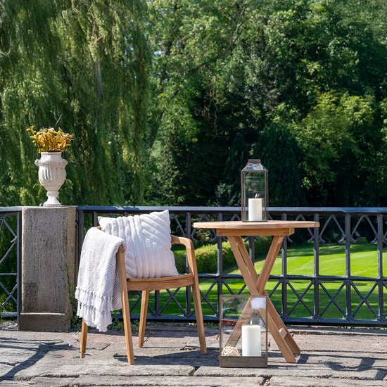 Chaise de jardin Artichok Claudette en bois naturel - avec accoudoirs - teck - chaise de terrasse