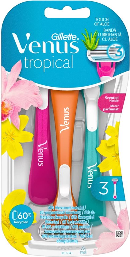 Rasoir Gillette Venus Tropical pour femmes - 3 pièces - Aloe Vera