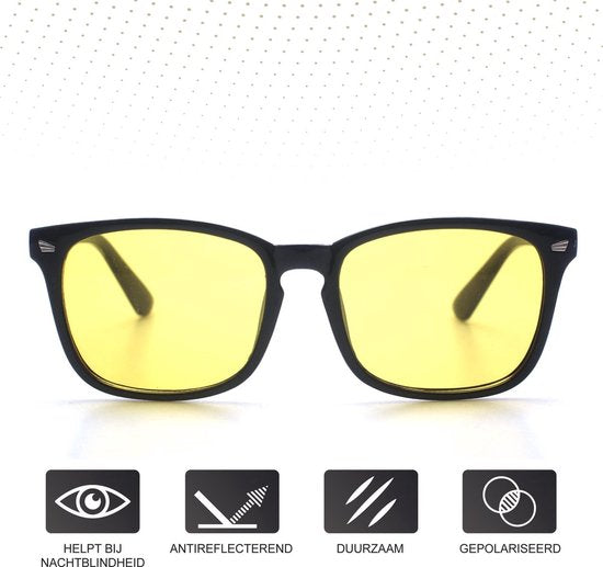 LC Eyewear Lunettes de nuit - Lunettes d'ordinateur - Lunettes de soirée - Lunettes à lumière bleue sans résistance - Lunettes de nuit pour voiture ou moto - Lunettes d'affichage - Lunettes à lumière bleue - Lunettes de voiture