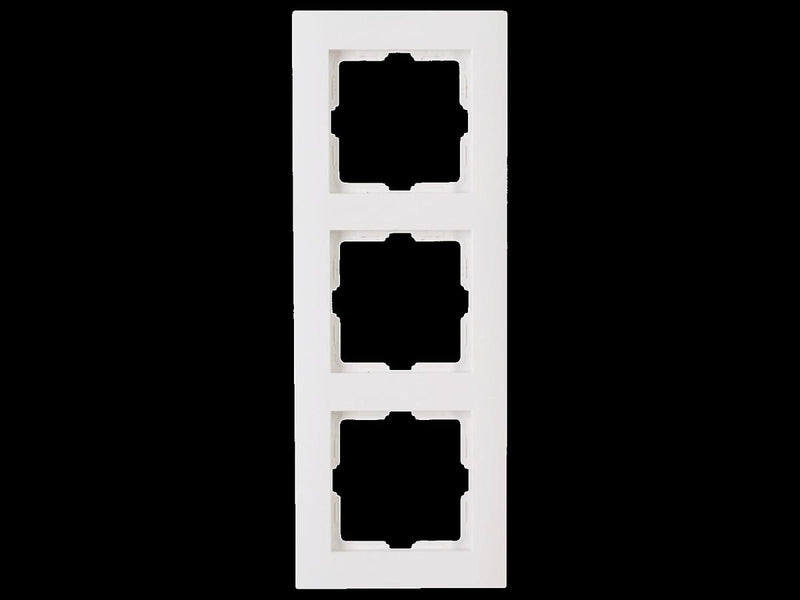 Cadre de recouvrement Kopp Athenis - Blanc brillant - 3 pièces