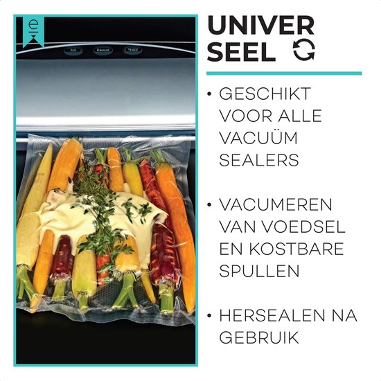 Rouleaux de mise sous vide - Sacs de mise sous vide alimentaires - Sacs de mise sous vide - Sacs de mise sous vide - Gaufré - Sans BPA - 30x600 cm - 2 pièces