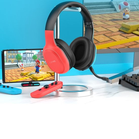 Kofire UT-01 2.4GHz Wireless Gaming Headset - Casque supra-auriculaire Bluetooth avec microphone - Multiplateforme - Rouge bleu