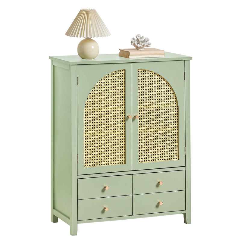 Meuble de rangement - SoBuy® - Meuble à chaussures - 4 tiroirs et 2 portes -