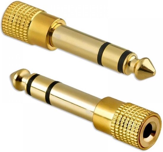 Techvavo® Lot de 2 - Adaptateurs jack - Adaptateur audio - Jack 6,3 mm vers jack 3,5 mm - Piano - Guitare - Amplificateur
