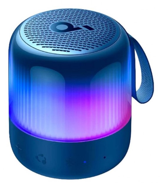 Enceinte sans fil Soundcore Glow Mini Mono, bleue, 8 W