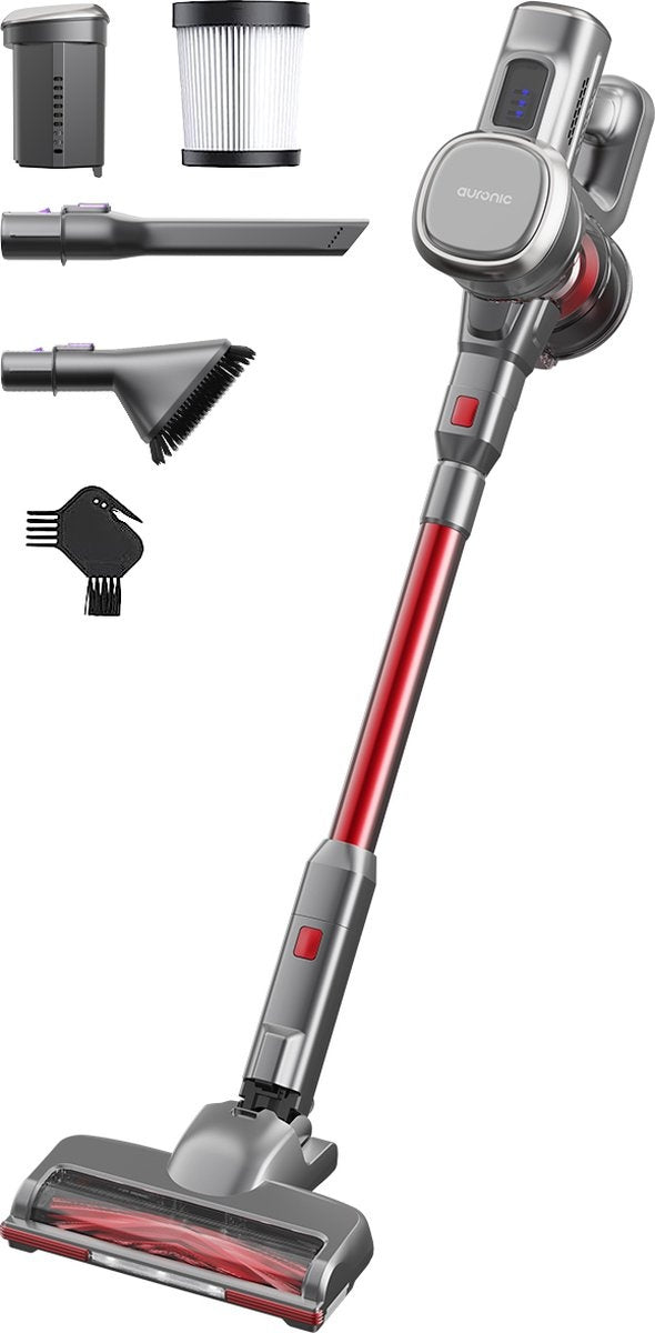 Auronic - Aspirateur sans fil 220W - Gris/Rouge