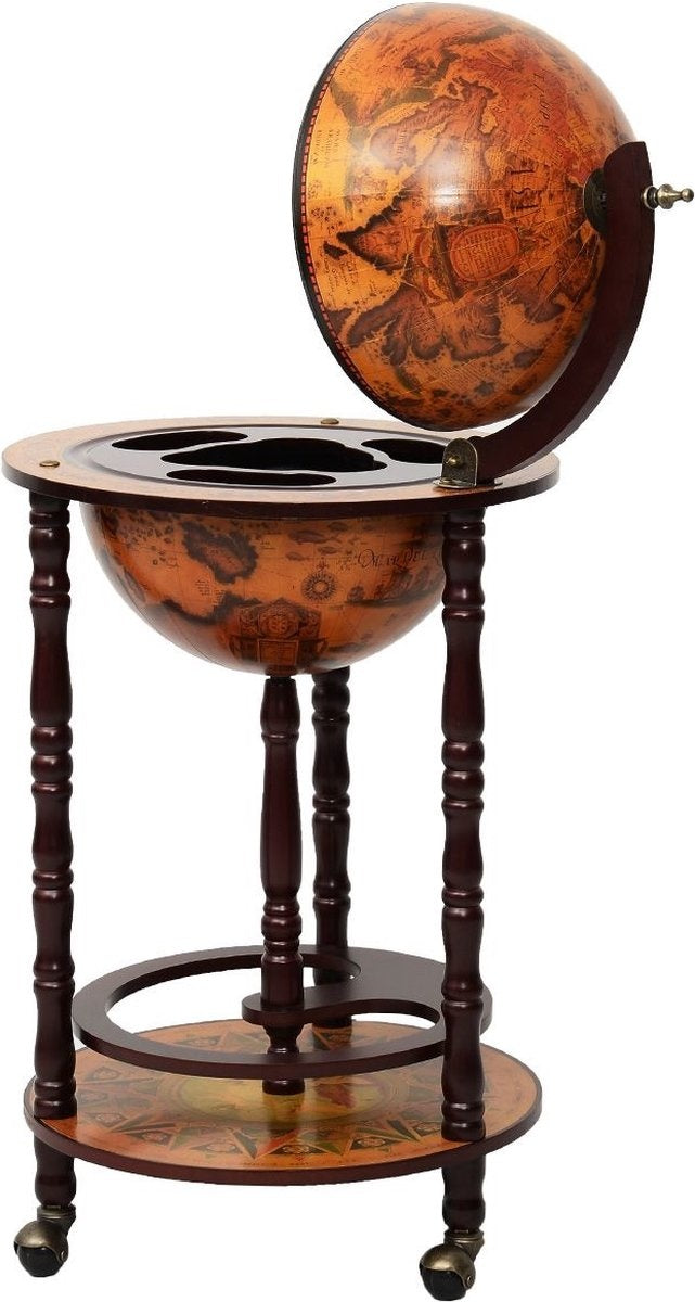 Costway - Porte-bouteilles - Globe bar - Porte-bouteilles - Globe bar - ⌀ 45 cm - Marron