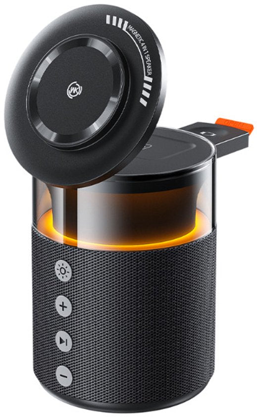 WEKOME WP-U179 : smartphone, montre connectée, écouteurs, noir, recharge sans fil via USB à l'intérieur