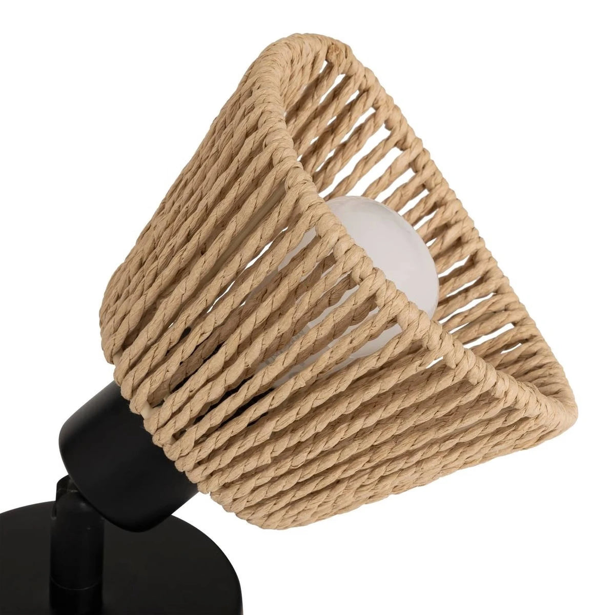 Applique murale Atmosphera Myha – Spot orientable – Métal et corde – E14 – 10 cm