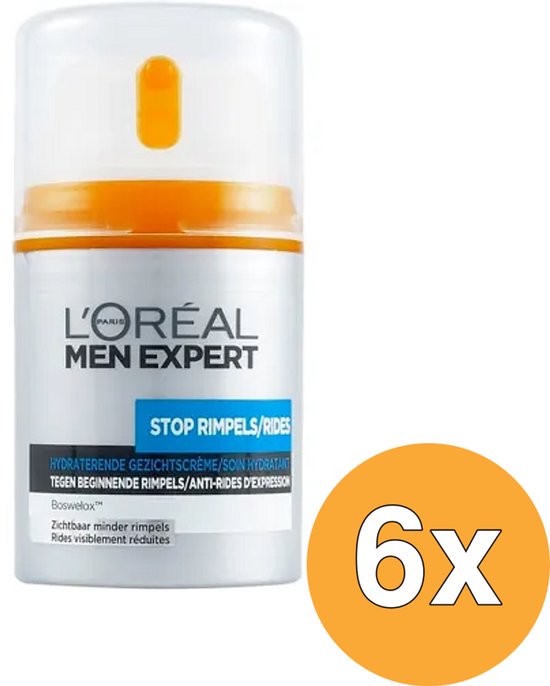 6 crèmes de jour L'Oréal Men Expert Stop Rides, 50 ml