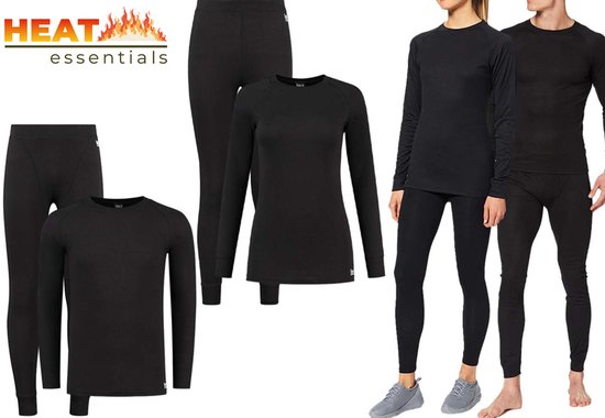 Heat Essentials - Sous-vêtements thermiques pour femmes - Leggings thermiques pour femmes - Noir - M - Vêtements thermiques pour femmes - Pantalons thermiques pour femmes - Leggings thermiques - Pantalons thermiques pour femmes