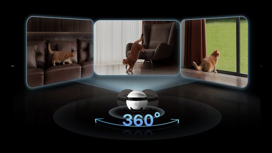 Enabot Air 2 Plus - Robot d'accompagnement intelligent - Caméra 3K HD - Double communication - Gris