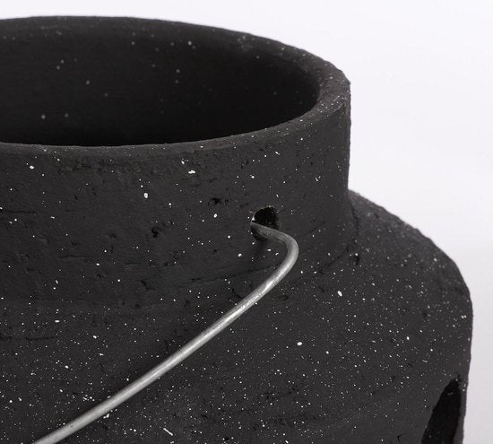 Lanterne Pietra de Mica Decorations - H 16 x Ø 25 cm - Anthracite