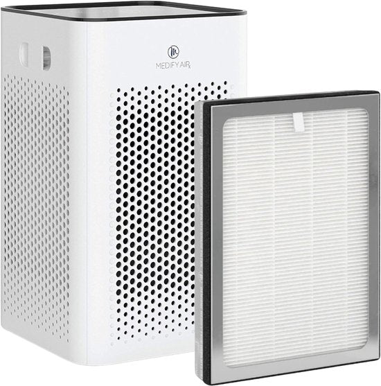 Purificateur d'air Medify Air MA-25 – 170 m³/h – Filtre HEPA H13 et commandes tactiles – Mode nuit – Filtre à air contre le rhume des foins, les allergies et les acariens – Blanc