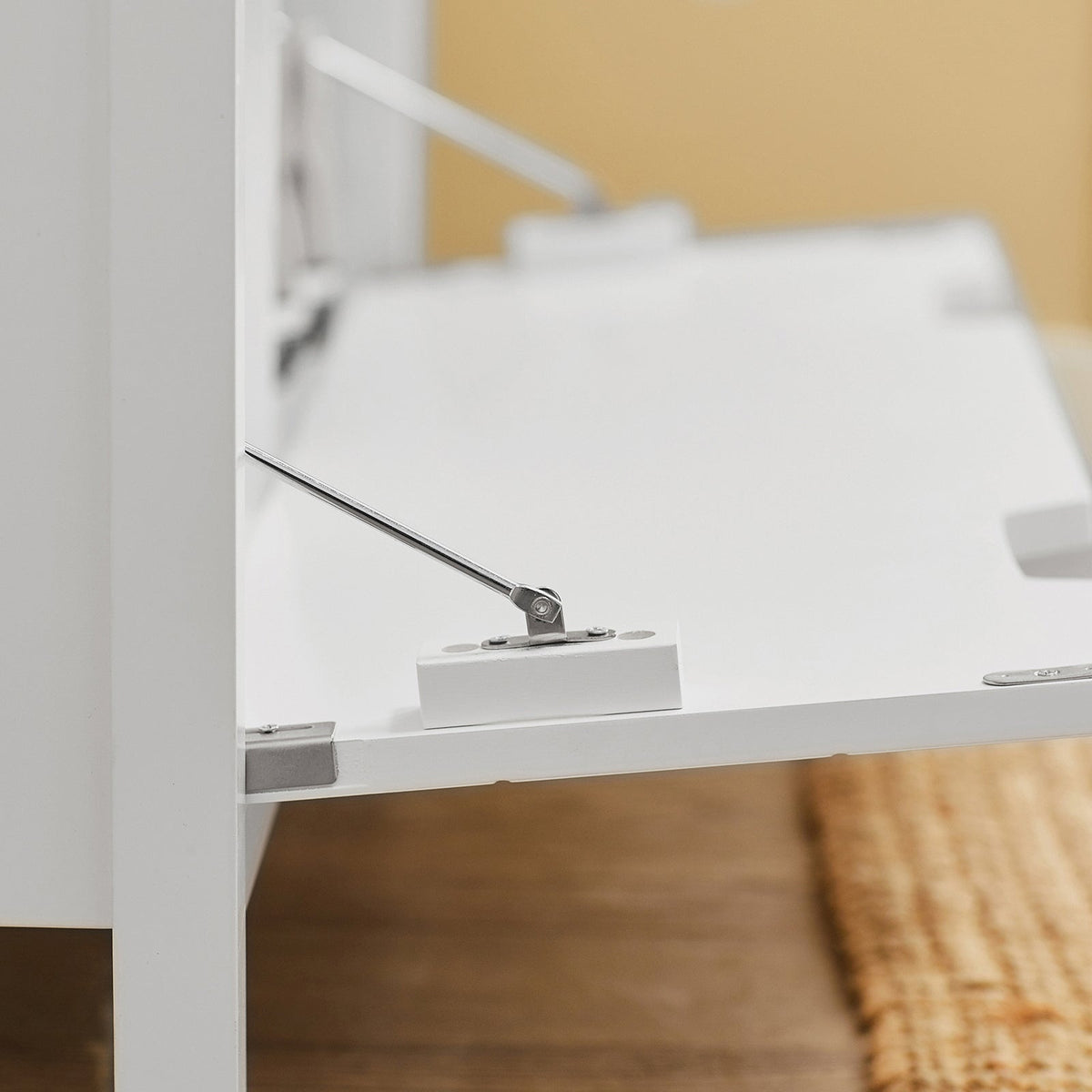 SoBuy Banc à chaussures avec 2 tiroirs - Max. 150 kg - 91 x 30 x 50 cm - Blanc/ Gris