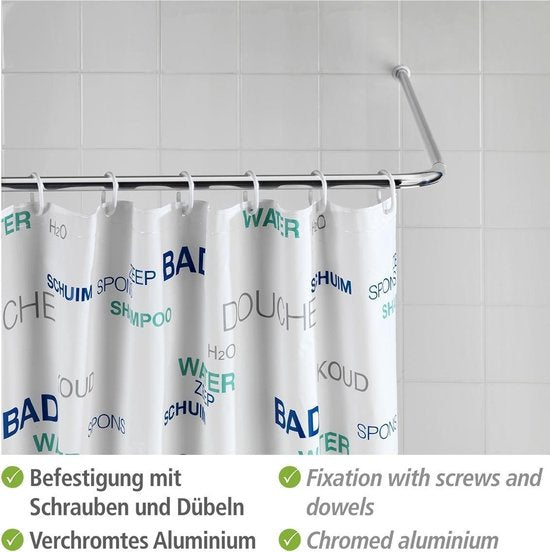 Tringle à rideau de douche Wenko 63,5 x 81 cm, aluminium chromé