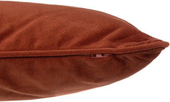 Coussins décoratifs Atmosphera pour le salon Sophia - 30 x 50 cm - Terracotta - polyester - avec fermeture éclair